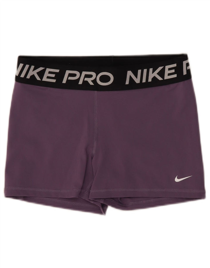 Shorts esportivos femininos Nike Dri Fit Graphic UK 14 grande roxo nylon