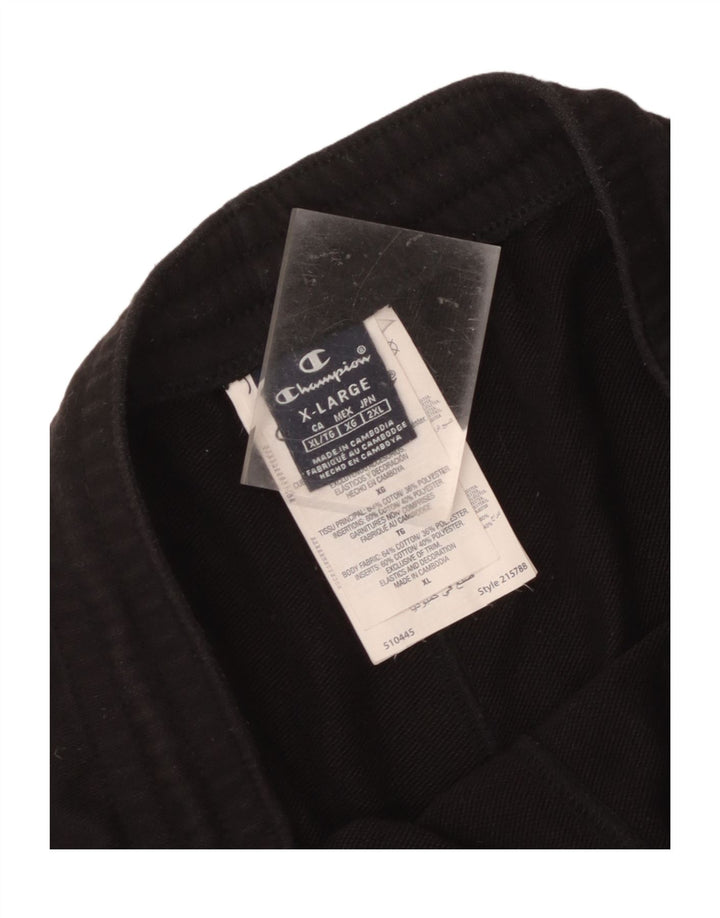 Shorts esportivos gráficos masculinos Champion XL preto algodão