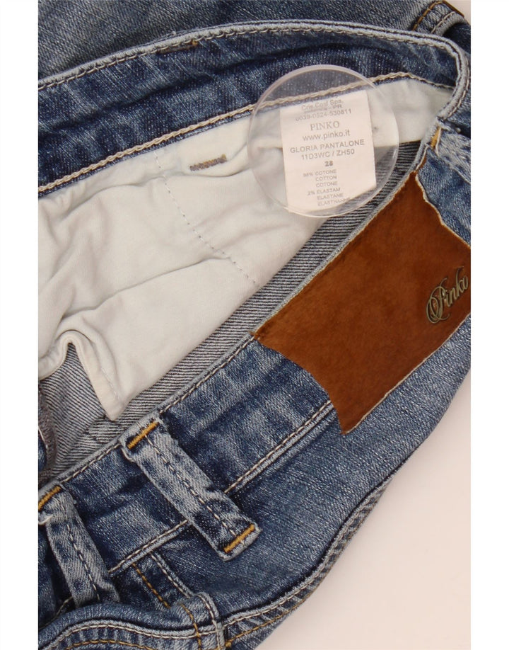 Jeans femininos Pinko Slim W28 L27 algodão azul