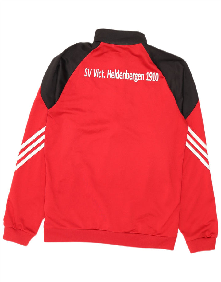 Adidas Mens Graphic Tracksuit Top Jacket Pequeno Poliéster Colorblock Vermelho