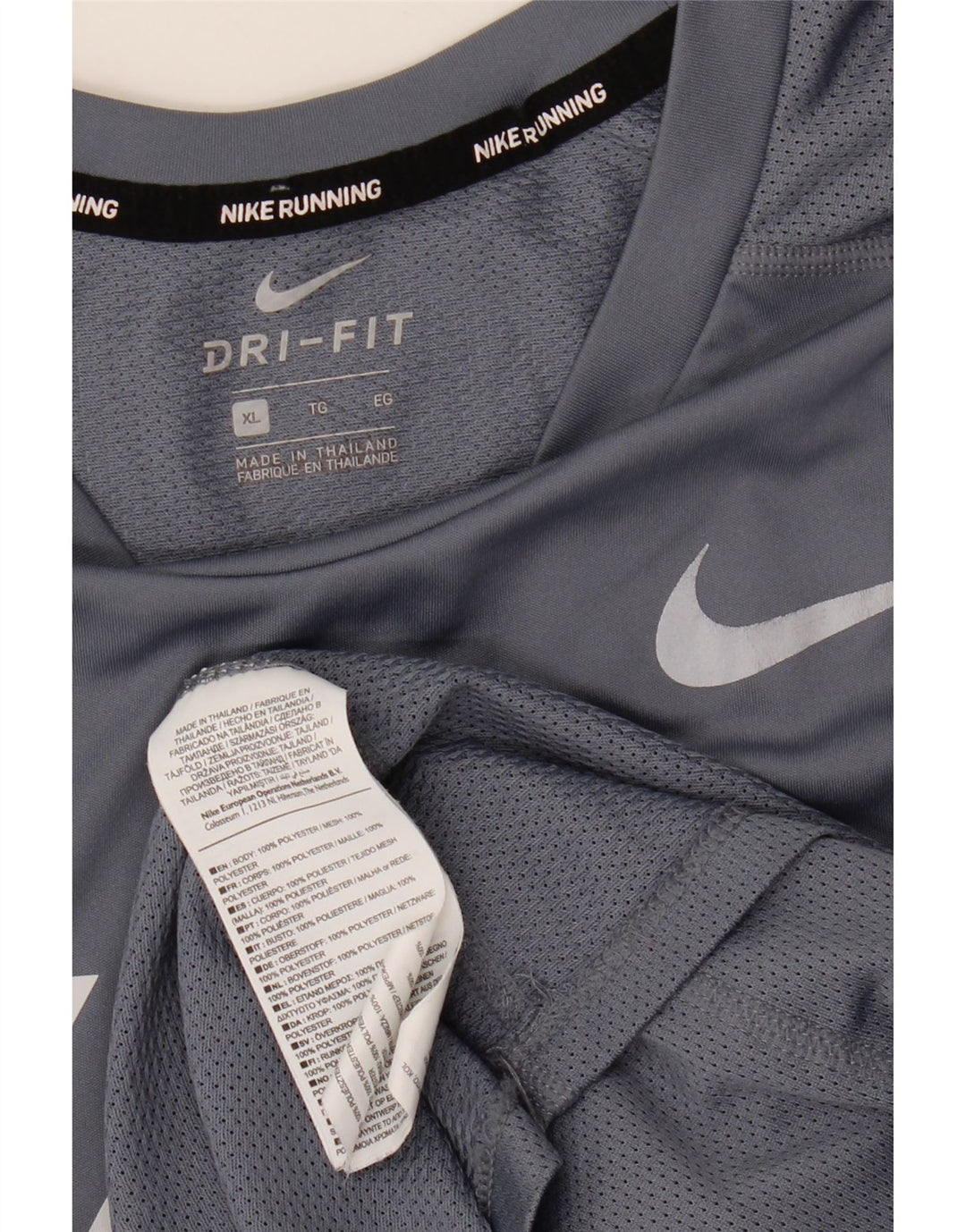 Camiseta Nike Masculina Dri Fit Graphic Top XL Cinza Listrado Poliéster