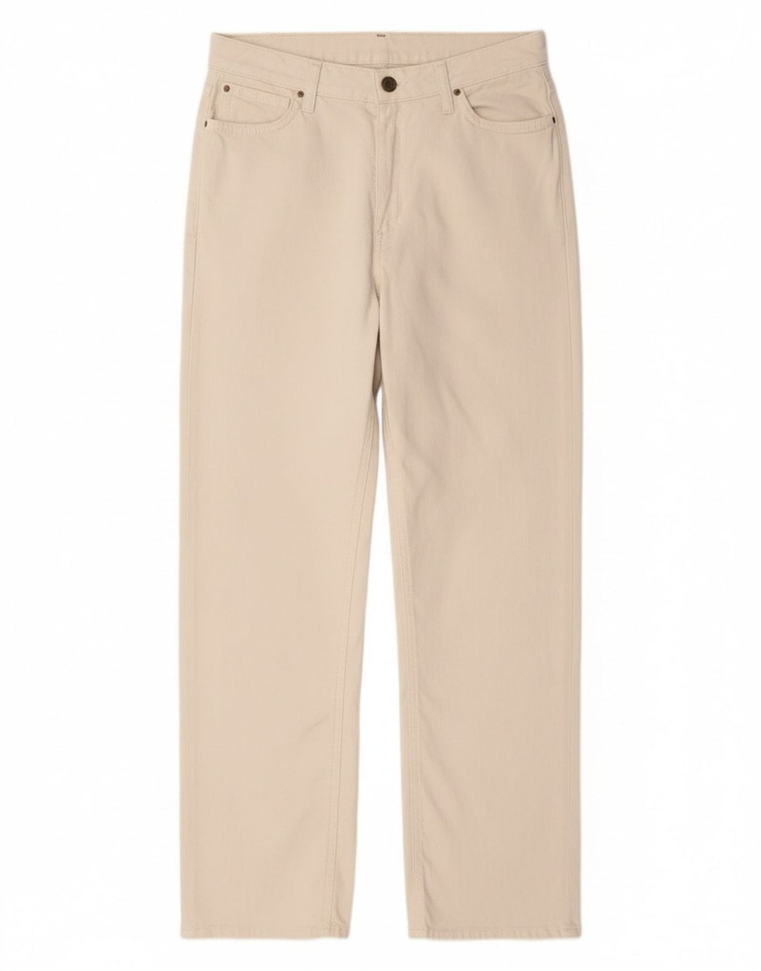 Jeans retos femininos Lee W28 L28 algodão branco