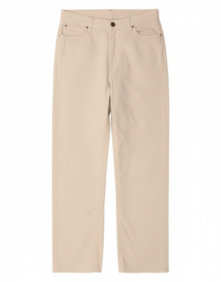 Jeans retos femininos Lee W28 L28 algodão branco