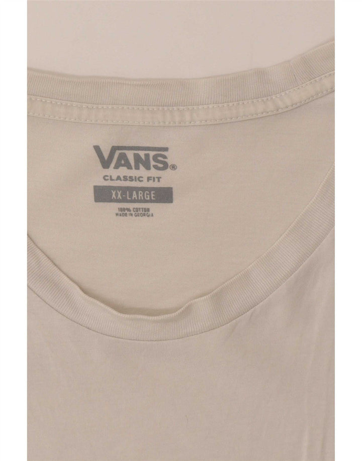 Camiseta Vans Masculina Classic Fit Top 2XL Branco Colorblock
