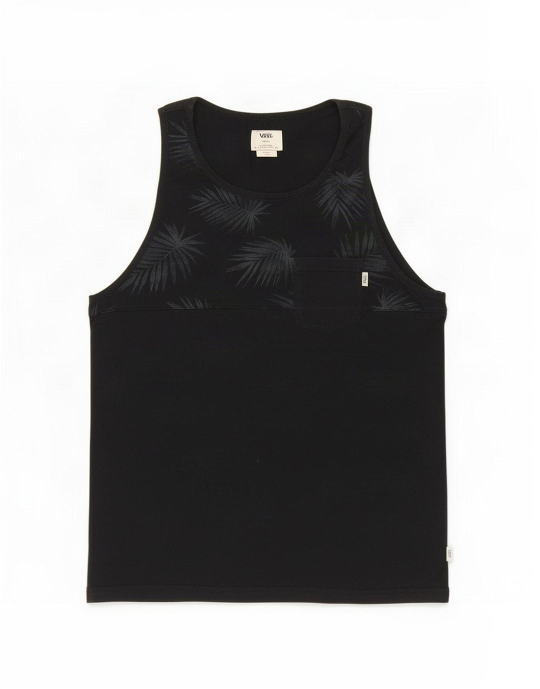 Vans Masculino Colete Top Pequeno Algodão Preto