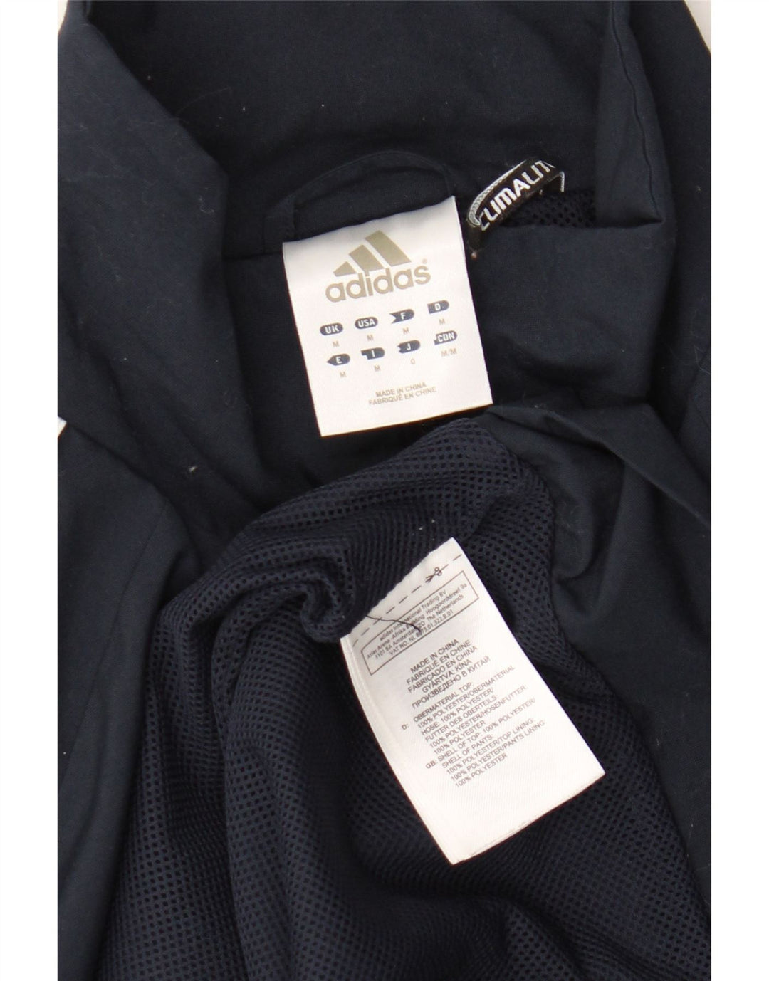Adidas Mens Climalite Tracksuit Top Jacket Médio Azul Marinho Colorblock