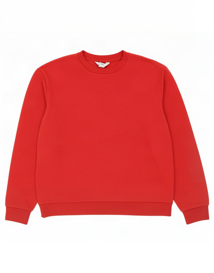 Suéter feminino Marks & Spencer Reino Unido 14 algodão vermelho médio