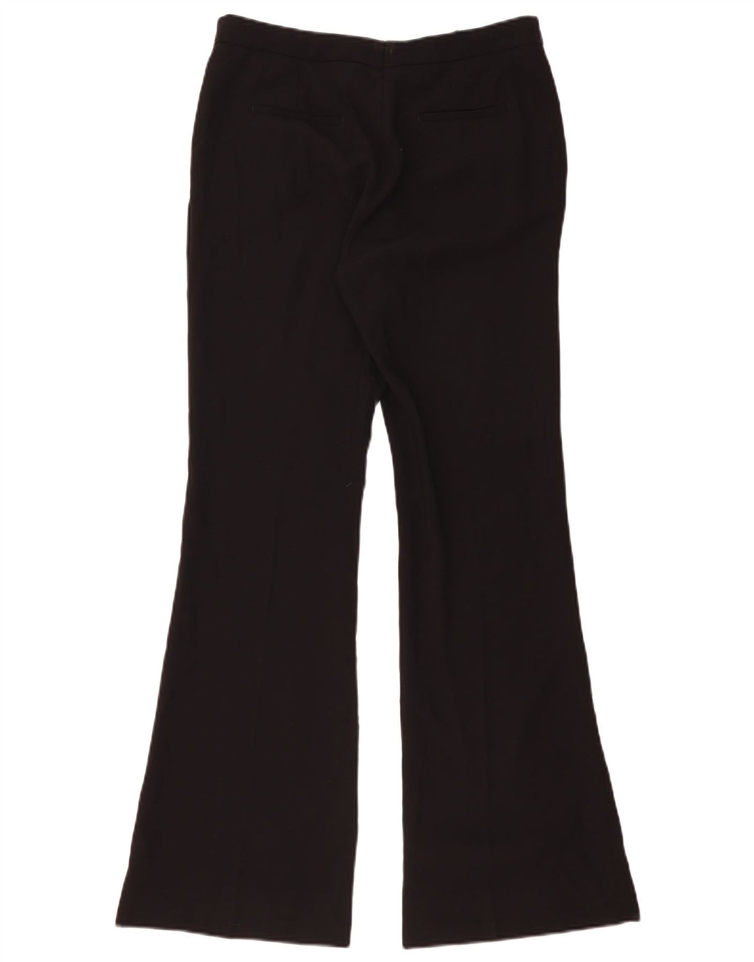 Zara Calça feminina flare casual grande W32 L32 poliéster preto