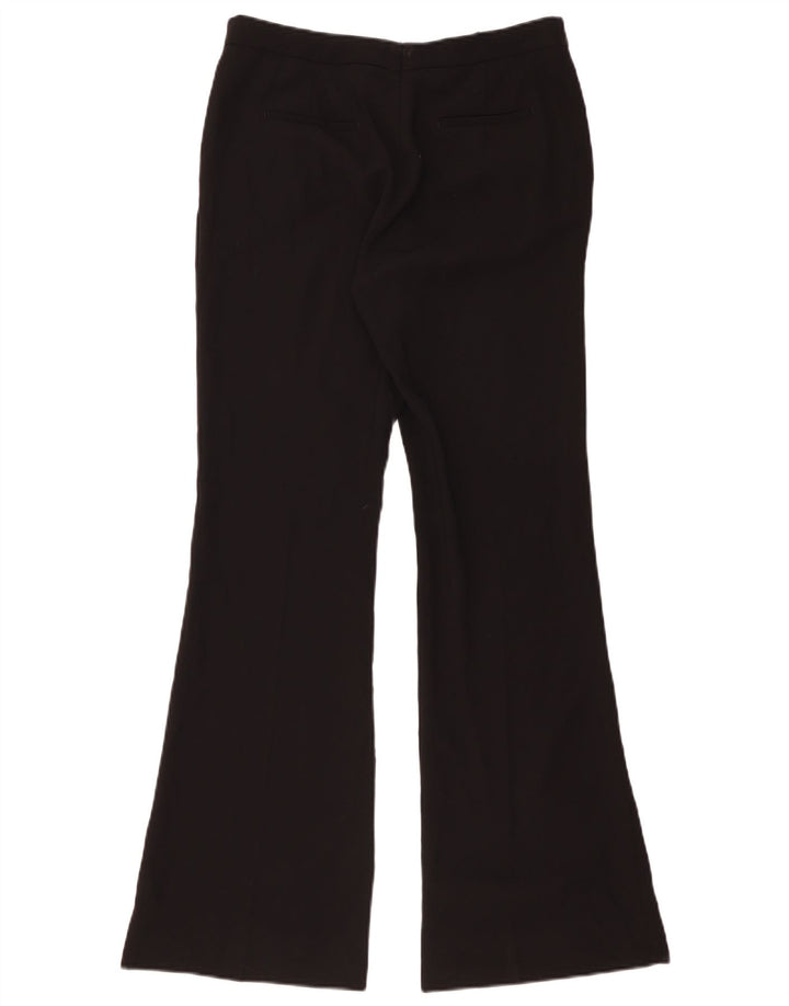 Zara Calça feminina flare casual grande W32 L32 poliéster preto