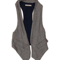 ZARA Womens Crop Waistcoat UK 6 XS Grey Cotton Vintage Zara and Second-Hand Zara from Messina Hembry 