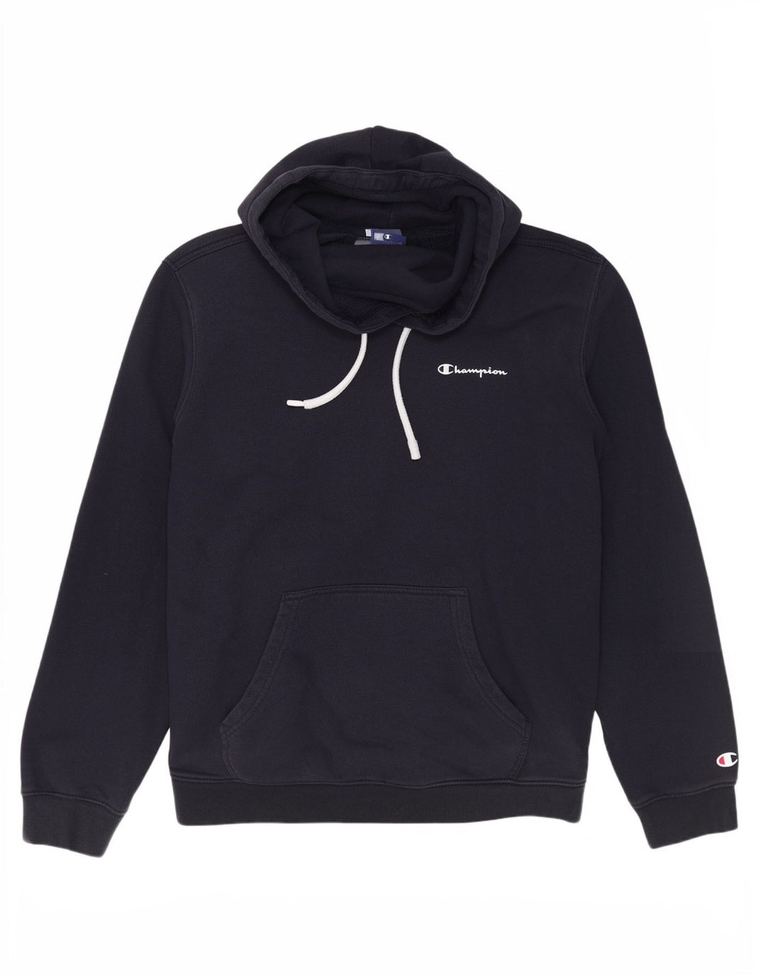 Jumper masculino com capuz Champion médio algodão azul marinho