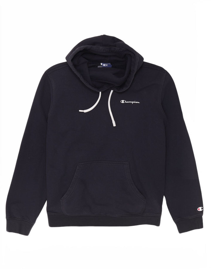 Jumper masculino com capuz Champion médio algodão azul marinho