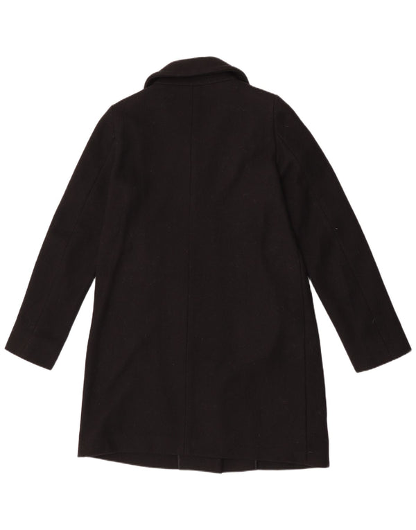 Sobretudo feminino Marella UK 14 grande lã virgem preta