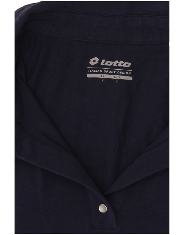 Camisa polo feminina Lotto UK 14 grande azul marinho