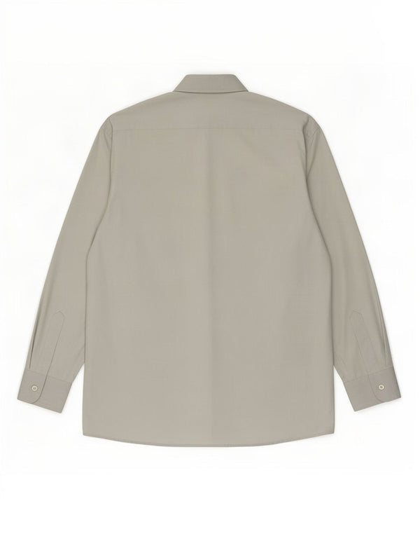 Camisa masculina Pierre Cardin tamanho 39 15 1/2 algodão cinza médio