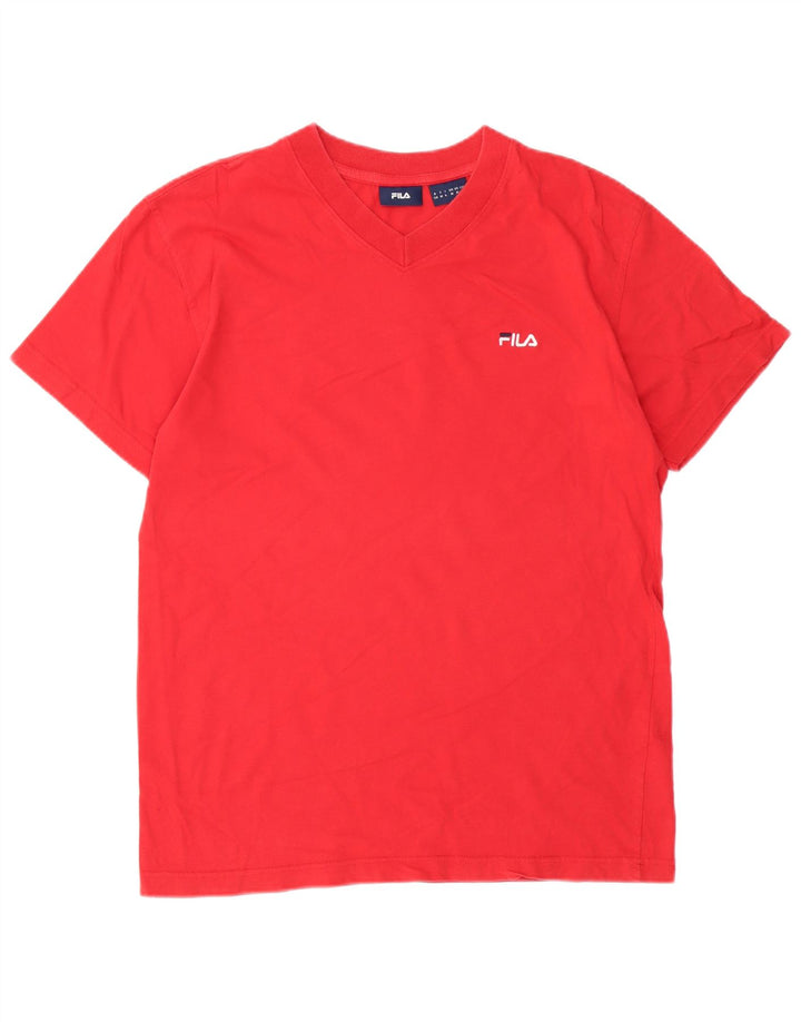Camiseta masculina Fila Top médio algodão vermelho
