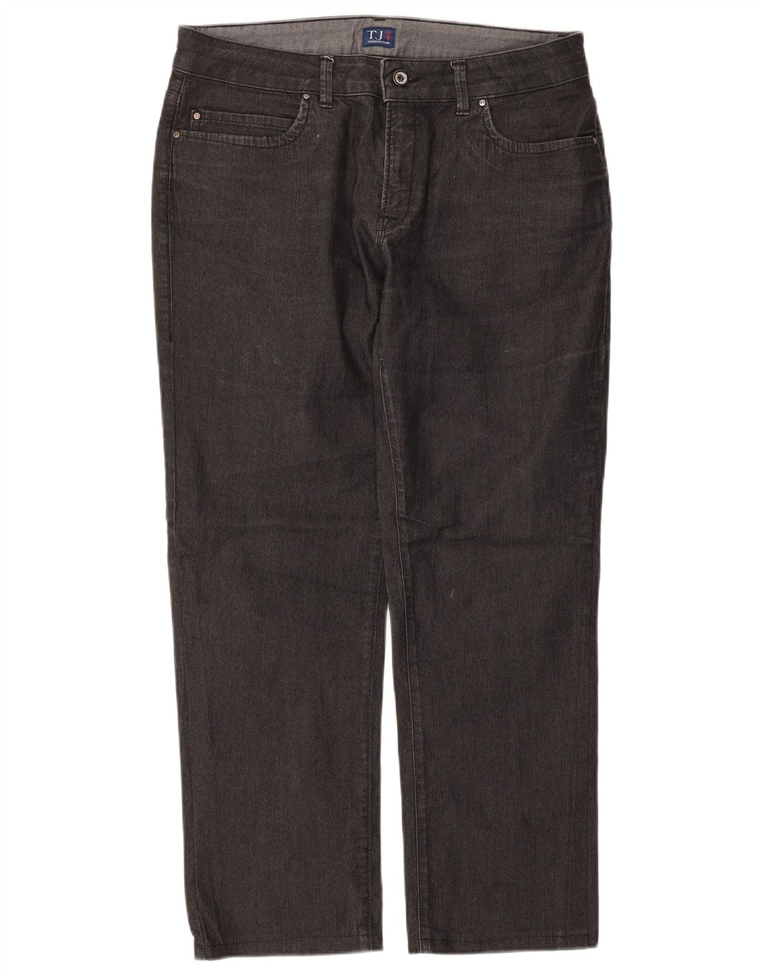 Jeans retos femininos Trussardi W31 L26 algodão preto