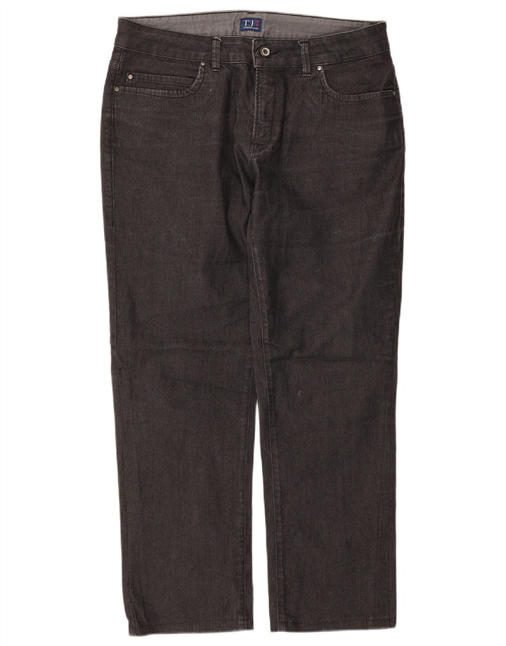 Jeans retos femininos Trussardi W31 L26 algodão preto