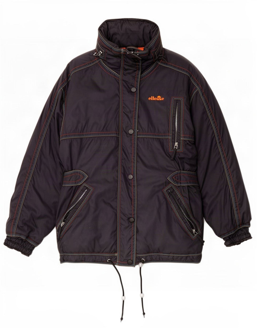 Jaqueta de esqui feminina com capuz Ellesse UK 12 poliamida cinza médio