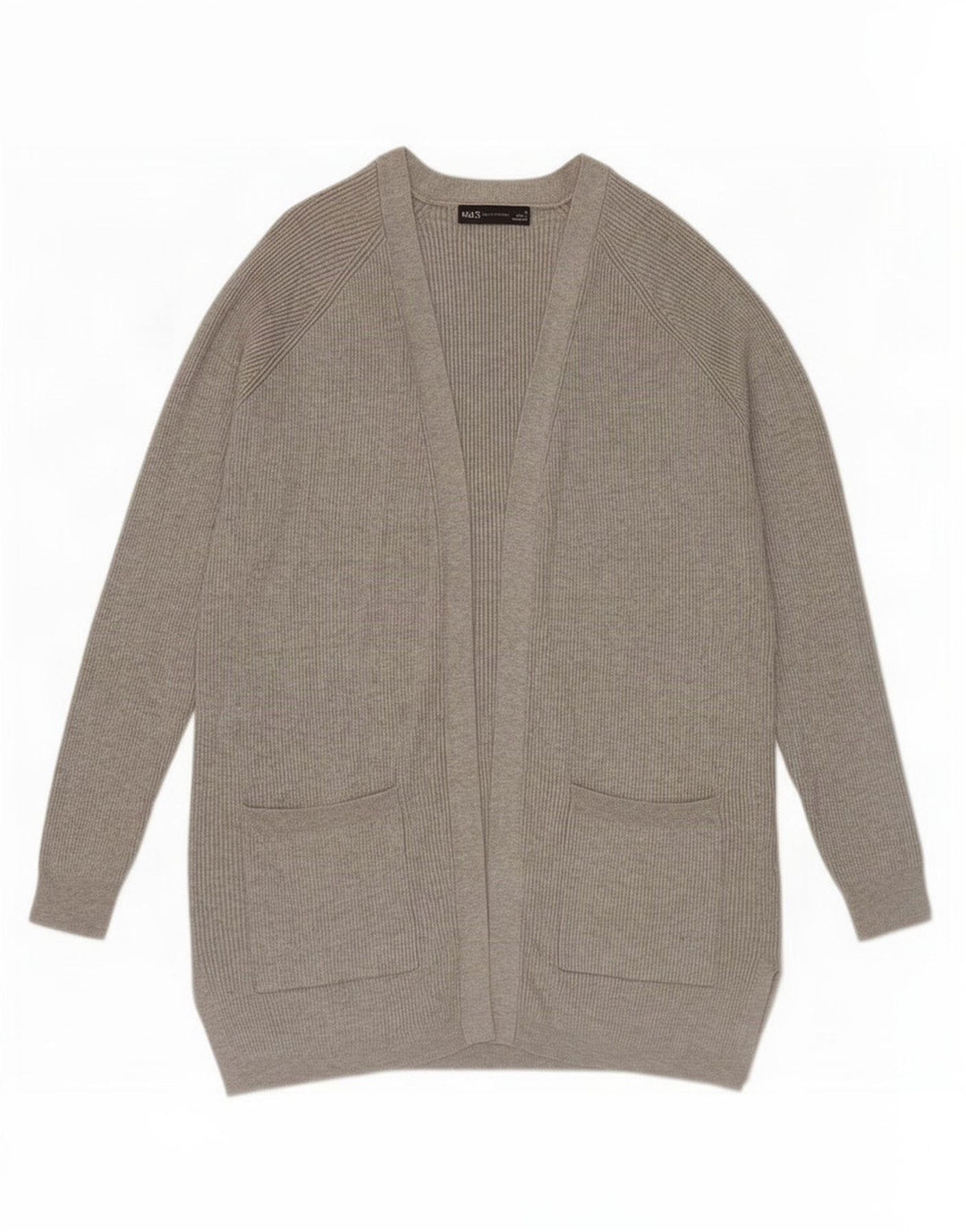 Suéter cardigã feminino grande Marks & Spencer Reino Unido 10 viscose cinza pequeno