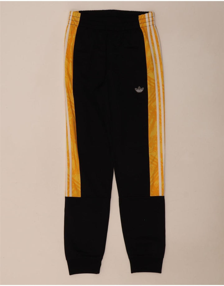 Calça de treino masculina Adidas Joggers pequeno preto colorblock poliéster