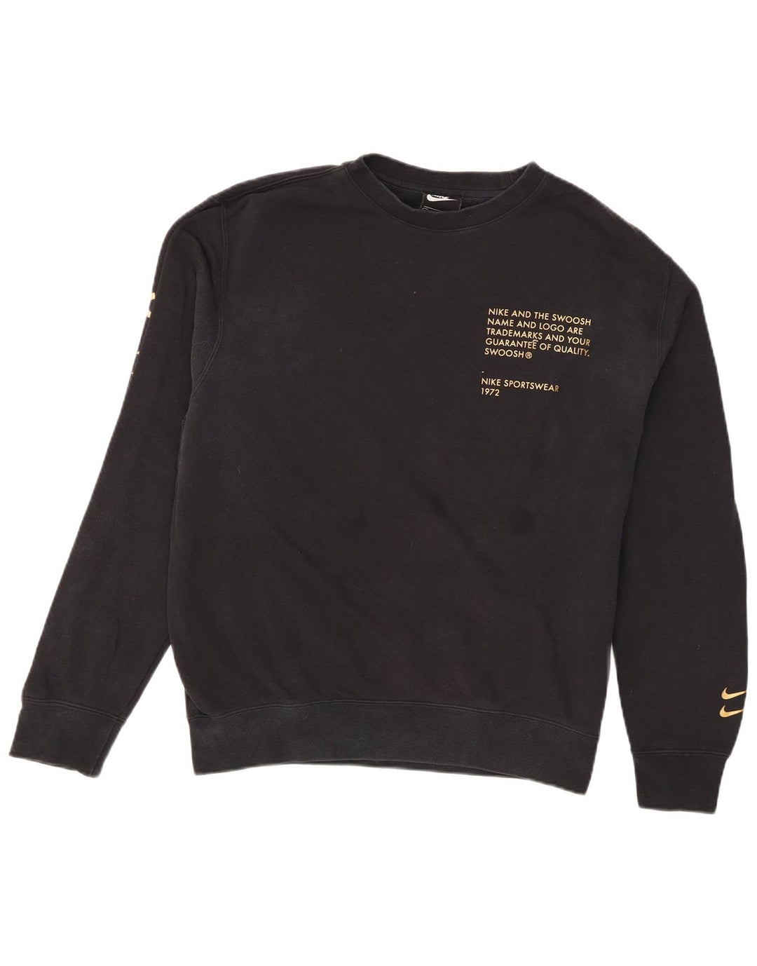 Moletom Nike Masculino Swoosh Gráfico Jumper Médio Algodão Preto