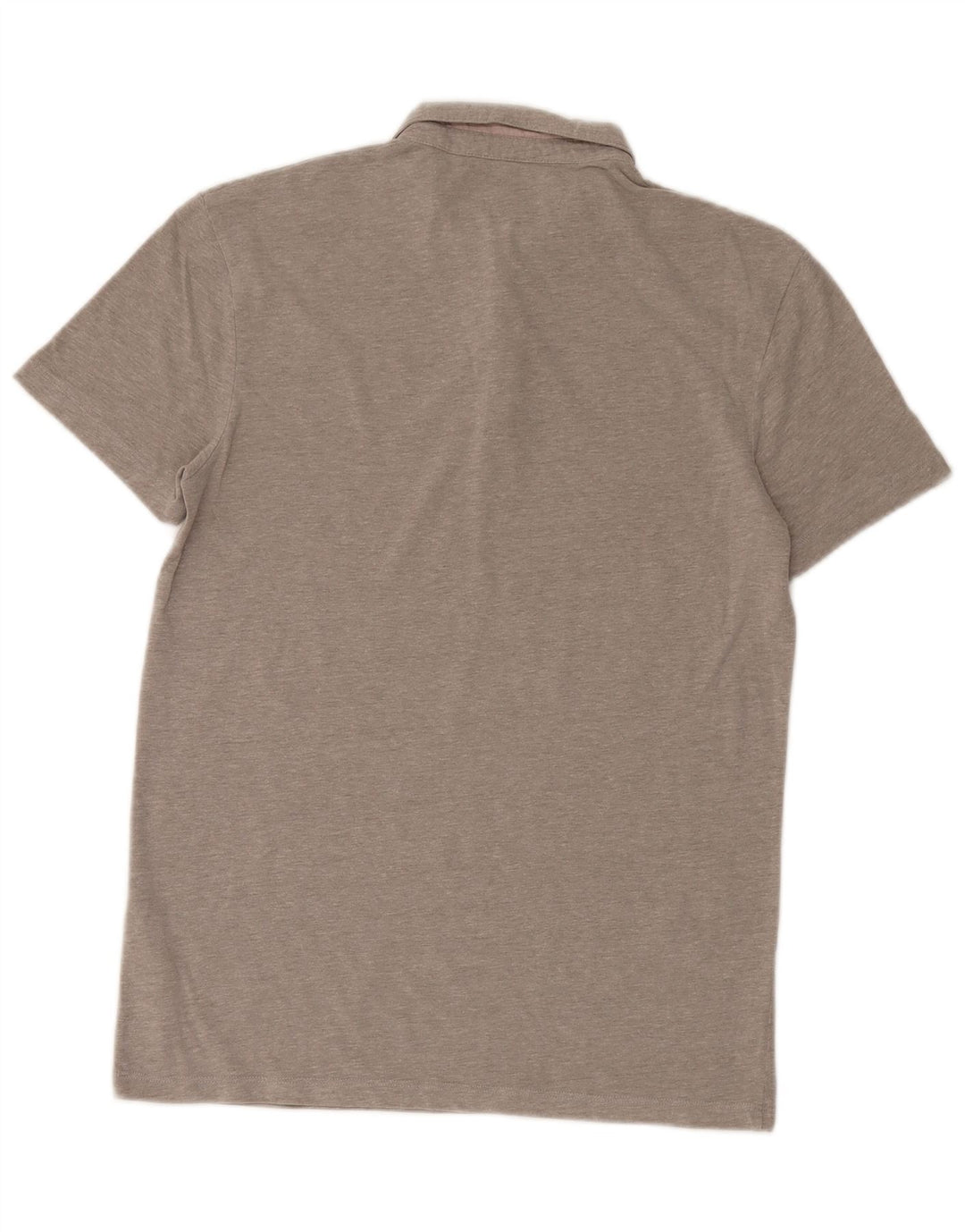 Camisa polo masculina All Saints pequena listrada cinza de algodão