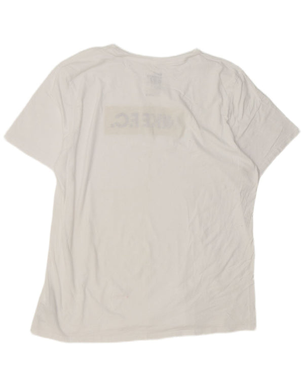 Camiseta Nike masculina Athletic Fit Graphic Top 2XL de algodão branco esportivo