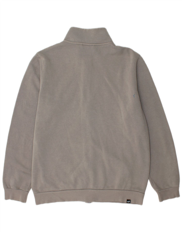 PUMA Mens Graphic Tracksuit Top Jaqueta Algodão Cinza Médio