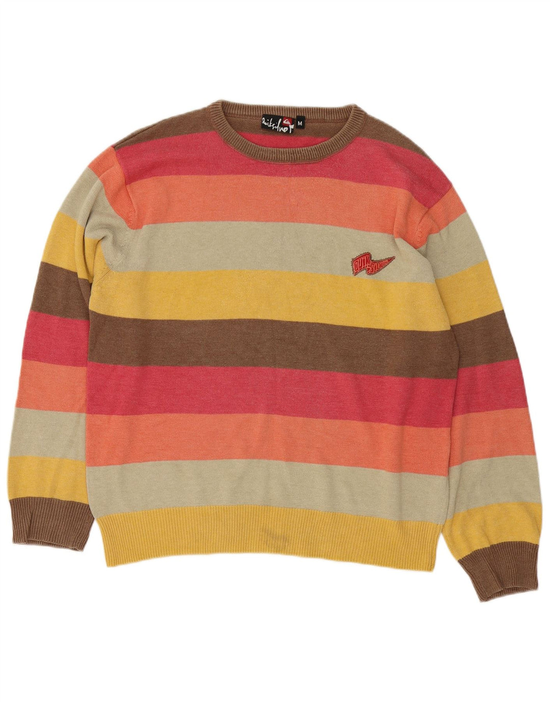 Suéter masculino Quiksilver com gola canoa médio listrado multicolorido