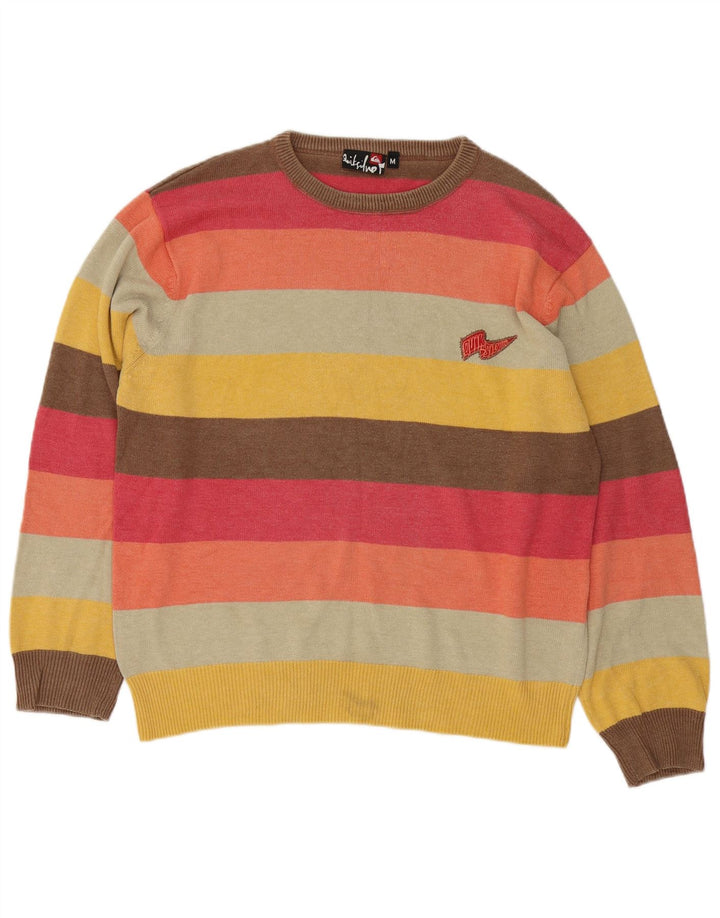 Suéter masculino Quiksilver com gola canoa médio listrado multicolorido
