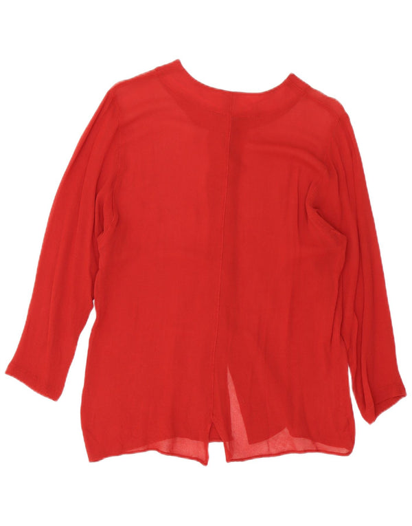Blusa feminina Benetton IT 44 Viscose Borgonha Média