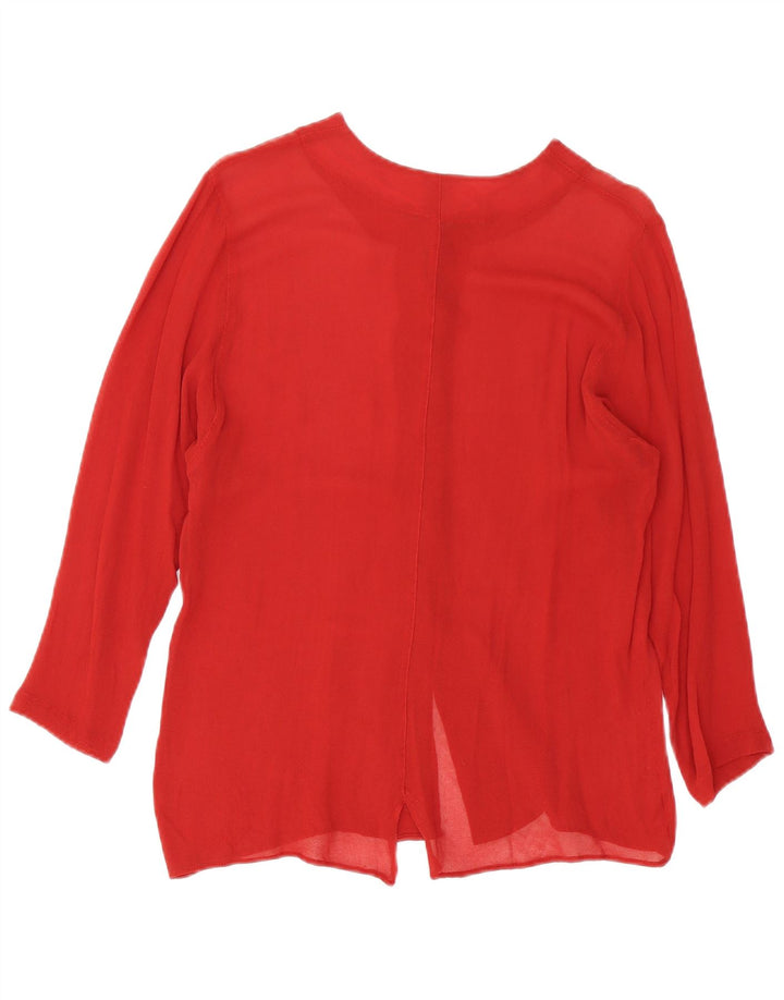 Blusa feminina Benetton IT 44 Viscose Borgonha Média