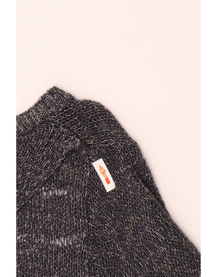 Suéter feminino Marks & Spencer com gola canoa Reino Unido 12 médio azul marinho
