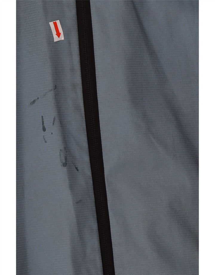 Jaqueta de chuva com capuz feminino Adidas UK 14 poliéster azul médio