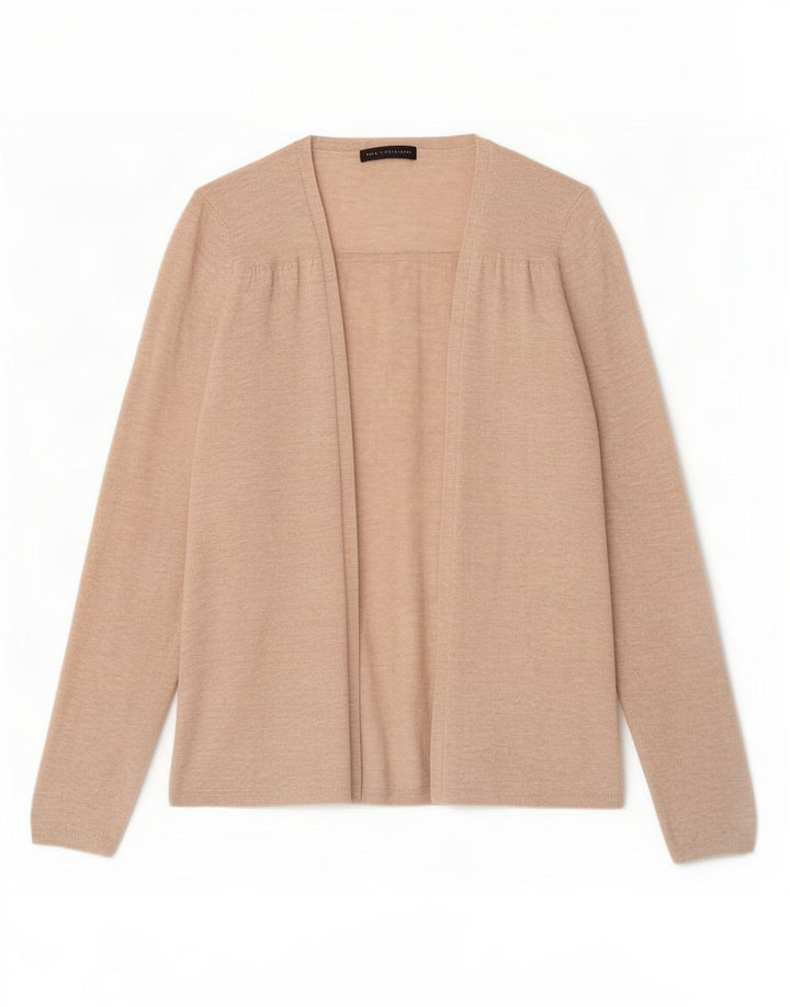 Suéter cardigã aberto feminino Marks & Spencer Reino Unido 14 médio bege