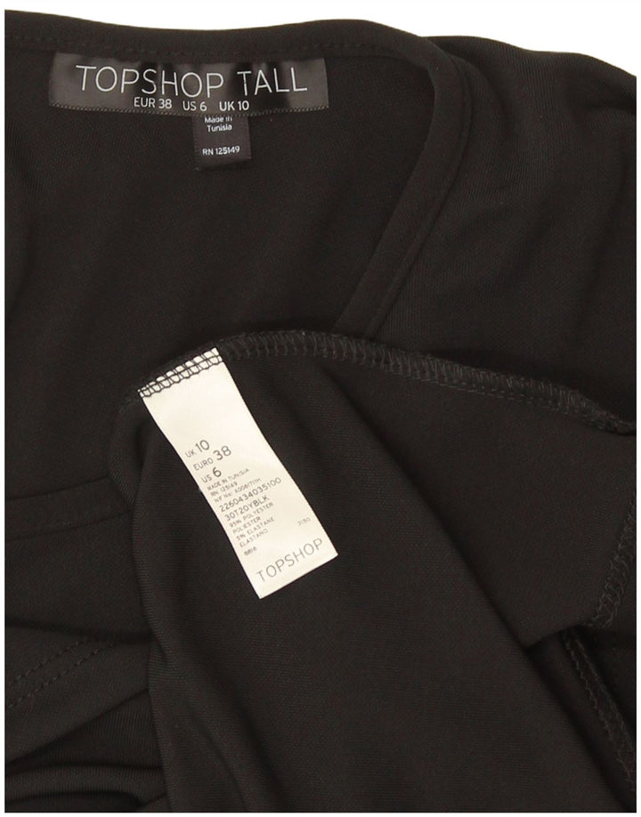 Blusa feminina Topshop Batwing Top UK 10 poliéster preto pequeno