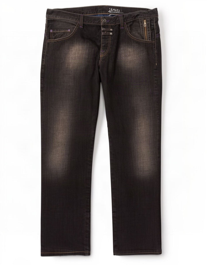 Replay Calça jeans reta masculina W38 L34 preta