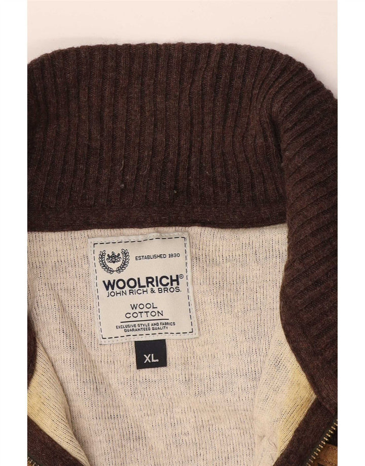 Suéter masculino Woolrich Graphic Cardigan XL lã marrom