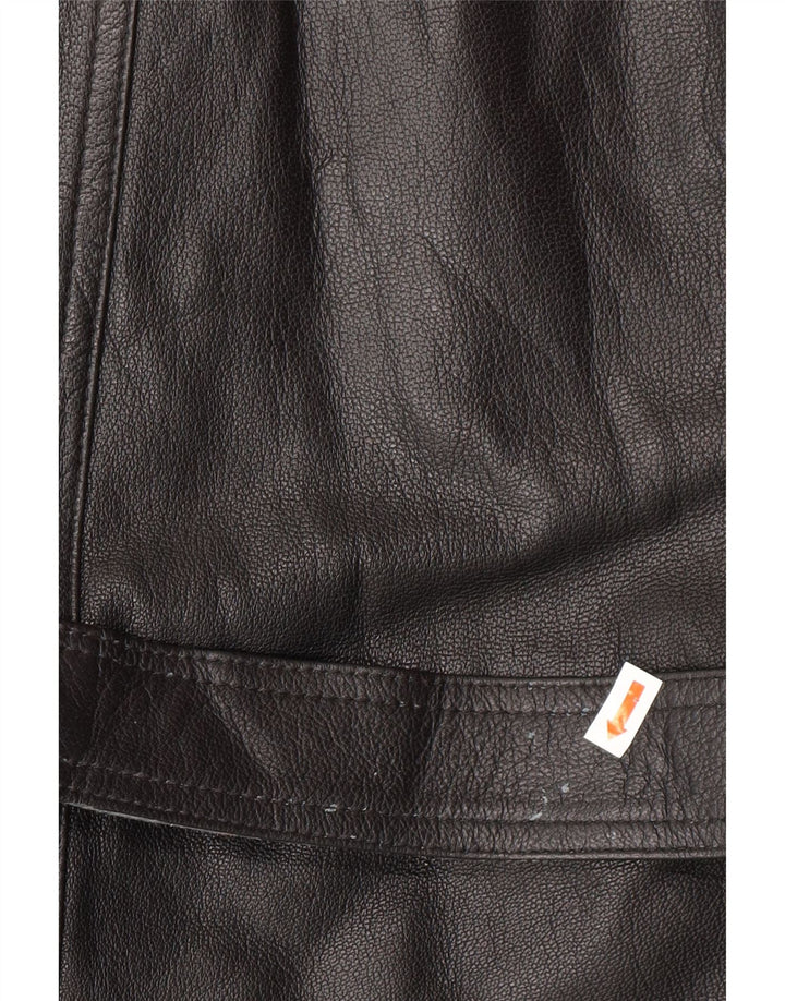 Casaco de couro masculino VINTAGE IT 52 XL couro preto