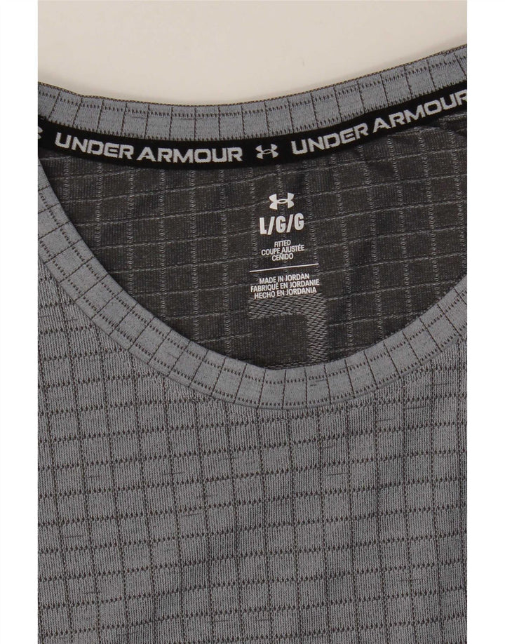 Camiseta masculina Under Armour grande xadrez cinza