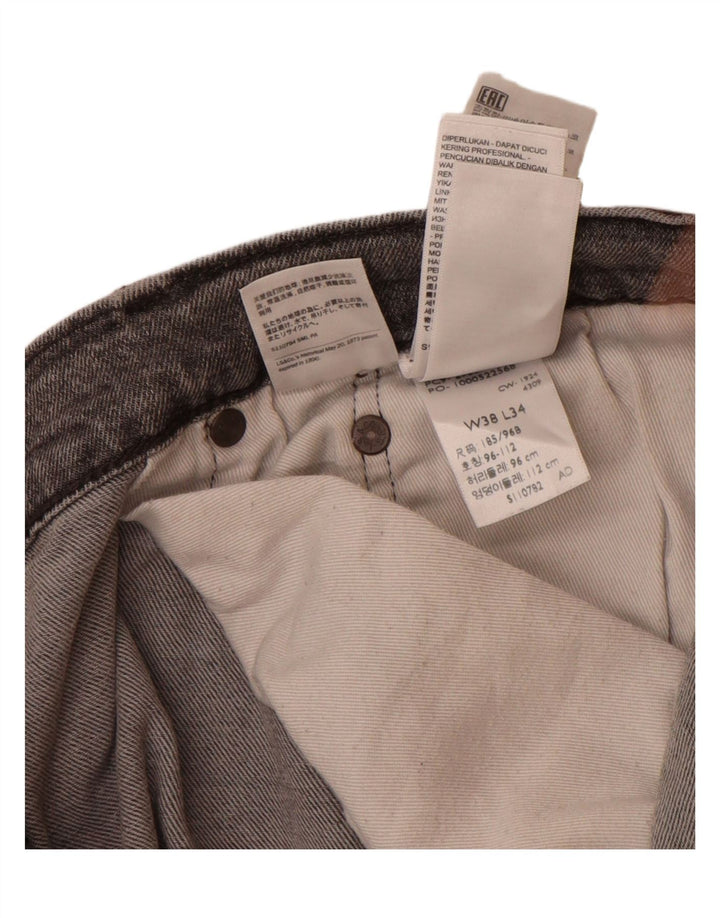 Levi's Masculino 502 Tapered Jeans W38 L34 Cinza Algodão