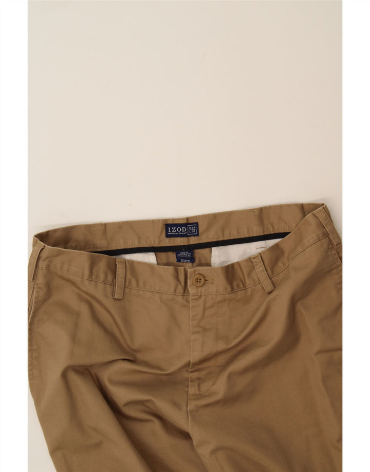 IZOD Mens Straight Chino Trousers  W34 L30 Beige Cotton Vintage Izod and Second-Hand Izod from Messina Hembry 