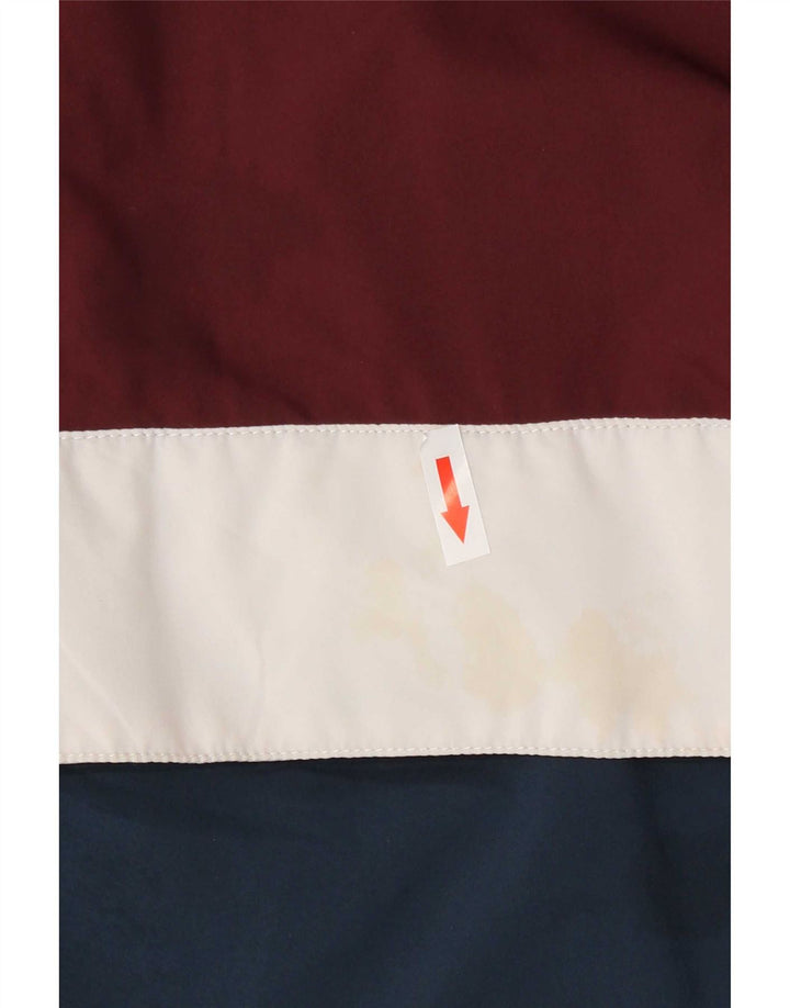 Jaqueta de chuva masculina com capuz Vans UK 38 Medium Burgundy Colourblock