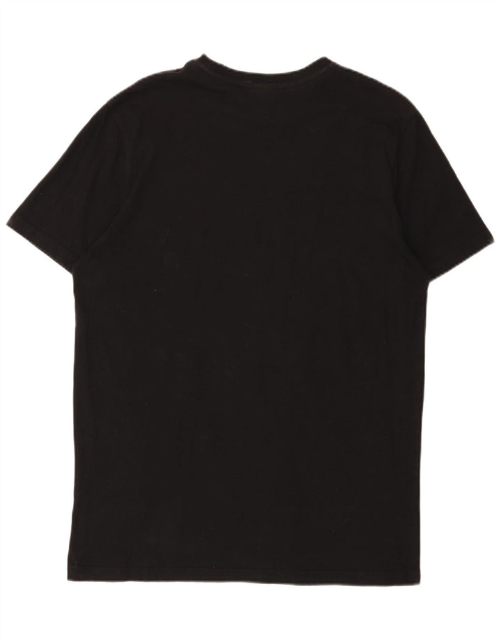 Ellesse Camiseta masculina gráfica top médio preto