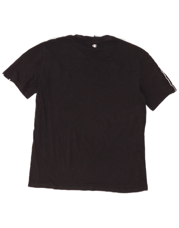 Camiseta feminina estampada de manga curta Champion UK 14 médio preto