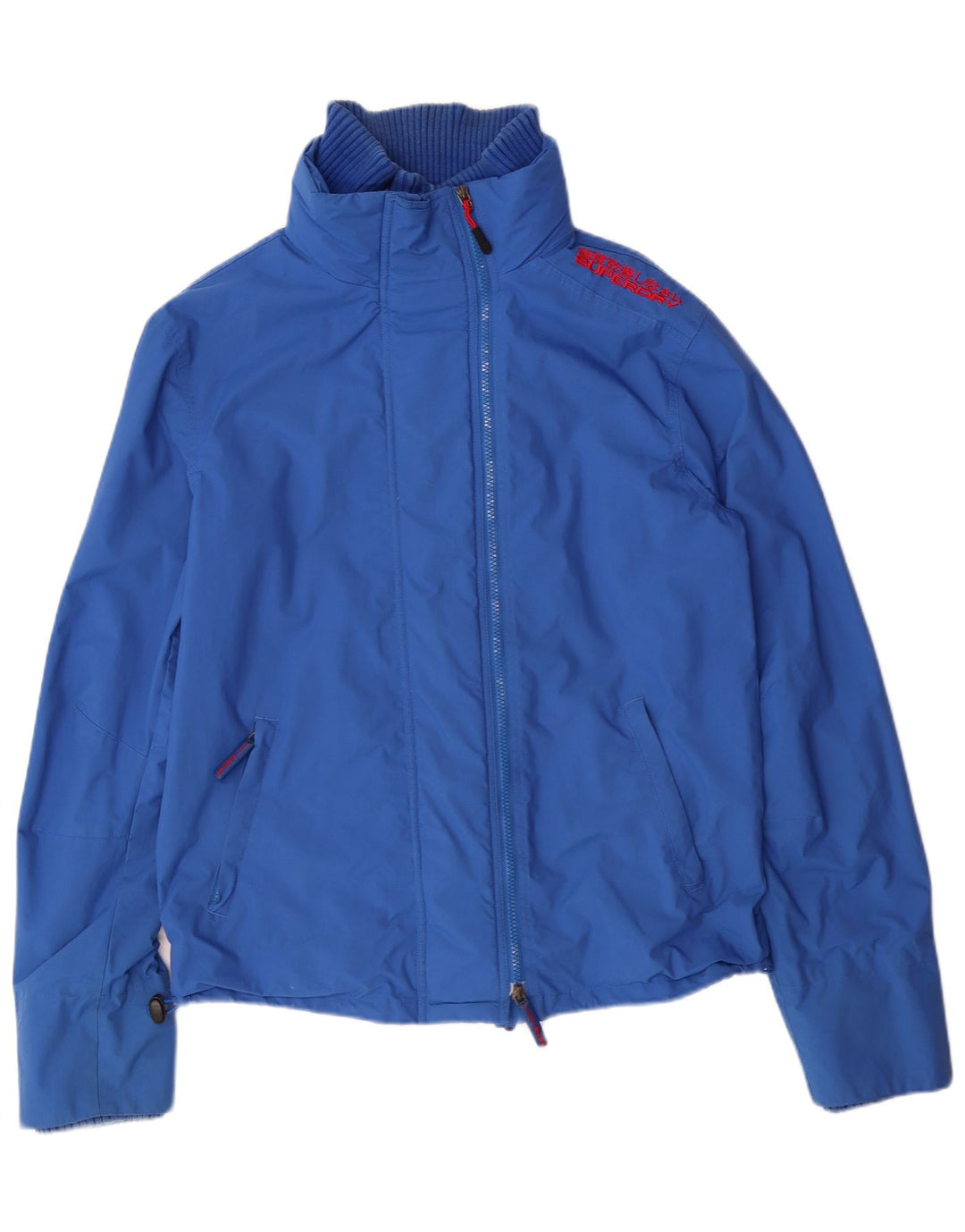 Jaqueta corta-vento masculina SUPERDRY UK 40 grande azul nylon