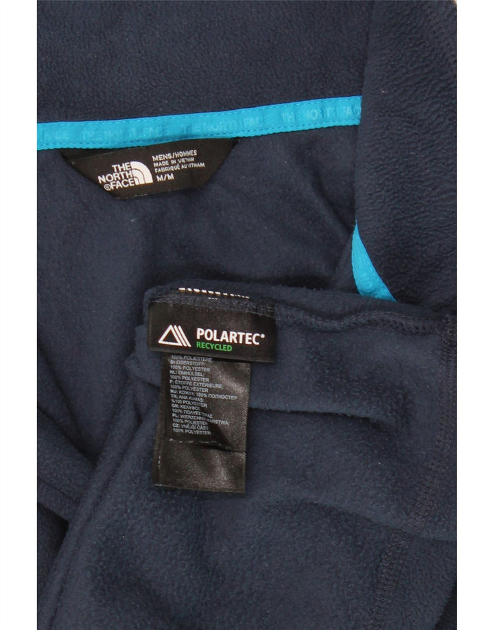 THE NORTH FACE Suéter masculino de lã com gola e zíper médio azul marinho poliéster