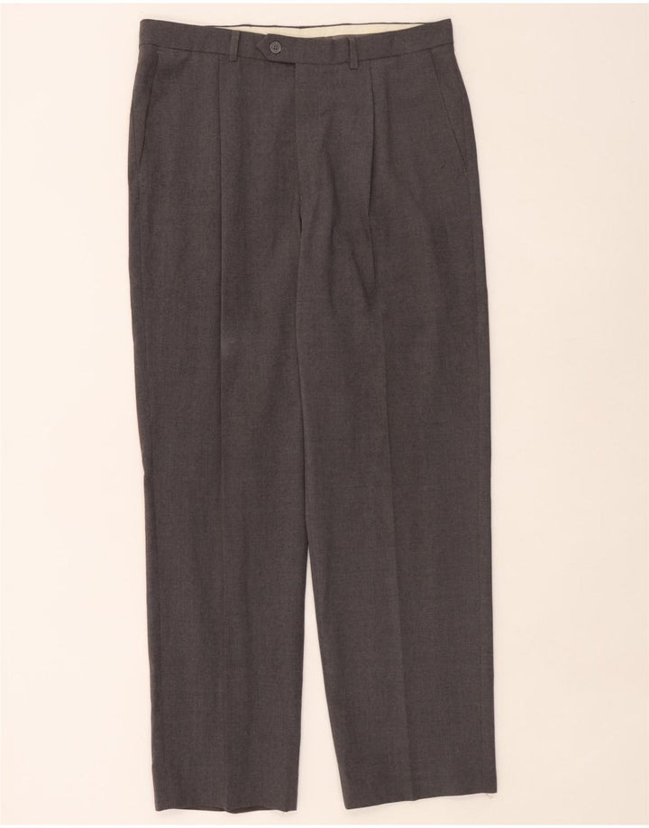 Calça masculina Marks & Spencer Pegged Suit W34 L31 cinza poliéster