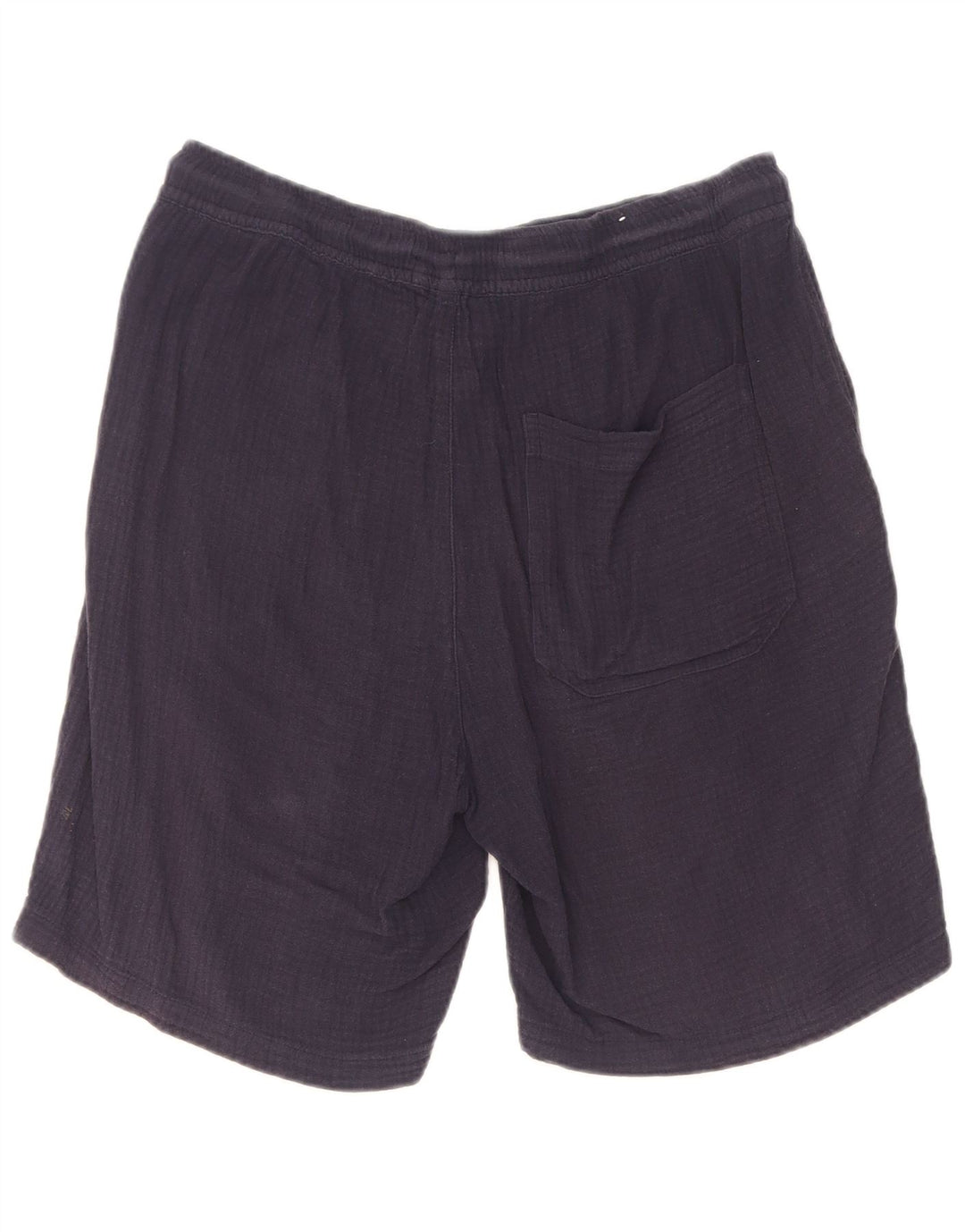 Zara Mens Sport Shorts Médio Azul Marinho Algodão